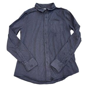 J. Crew Men’s Garment-Dyed Slub Cotton Button Down Shirt - Grey - Size S